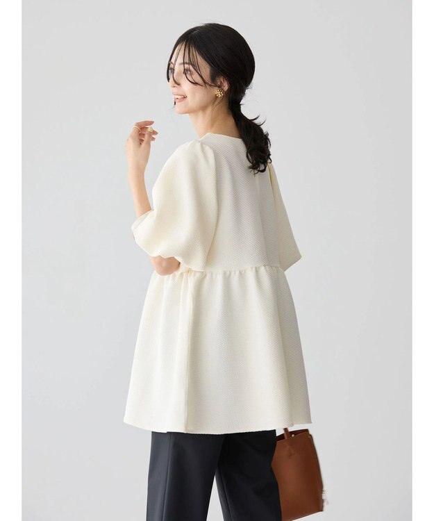 AMERICAN HOLIC ジャガードティアードカットプルオーバー Ivory