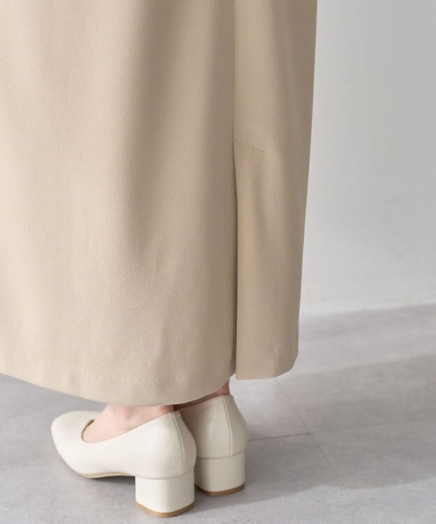 Green Parks Ｏ．洗えてストレッチ　Ｖネックジャンスカ Light Beige