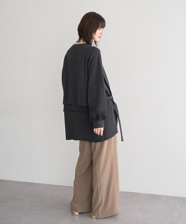 YECCA VECCA 金釦ワイドパンツ Beige