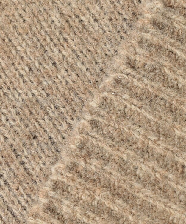 23区 【洗える】ブークレ タートルネック ニット ベージュ系