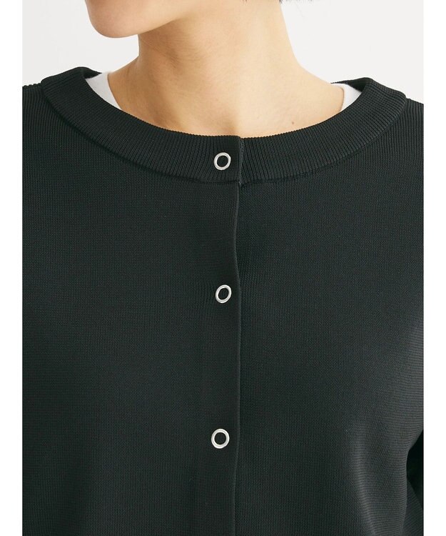 Green Parks ・ｆｕｒｒｙ　ｒａｔｅ　２ｗａｙかる~いニットカーデ Black