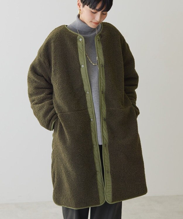 AMERICAN HOLIC 【WEB限定】あったかリバーシブルキルティングコート Khaki
