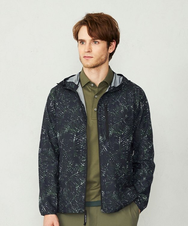 JOSEPH ABBOUD MOUNTAIN 【UNISEX】3Dエンボスリーフ パーカー オリーブ系6