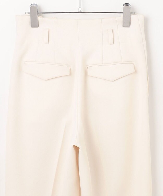 #Newans ハイウエスト2タックパンツ ホワイト