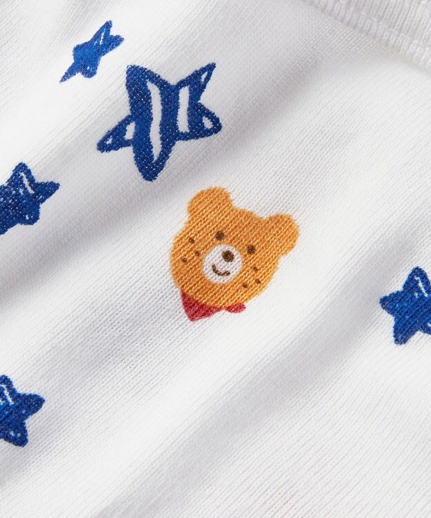 MIKI HOUSE HOT BISCUITS 【90-120cm】 プリント柄ボクサーパンツ 白