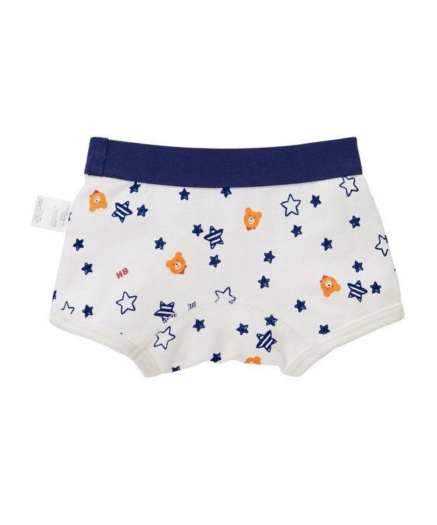 MIKI HOUSE HOT BISCUITS 【90-120cm】 プリント柄ボクサーパンツ 白