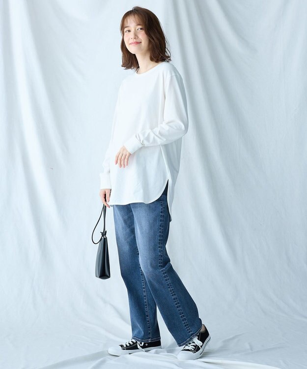 ANY リブポイントテールＴシャツ オフ