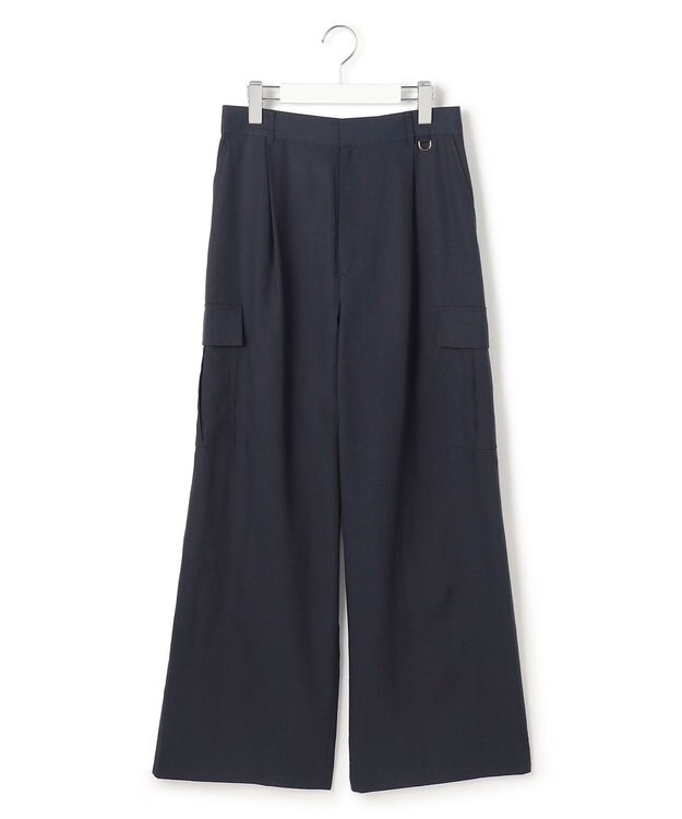 23区 【先行予約】コットンスラブポプリン カーゴパンツ ネイビー系