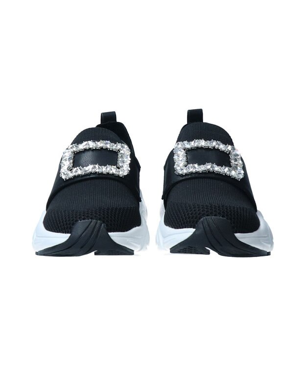 Bridget Birkin 【Bridget Birkin】ビジューバックルニットスニーカー ブラック