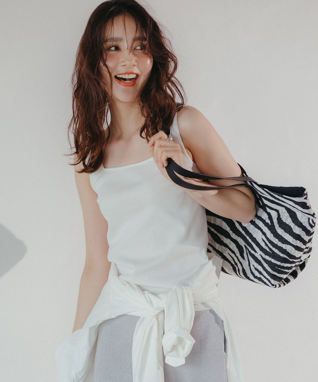 UNFILO 【新色登場】スクエアテレコタンクトップ オフ