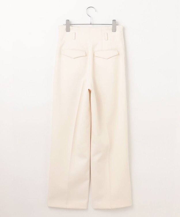 #Newans ハイウエスト2タックパンツ ホワイト