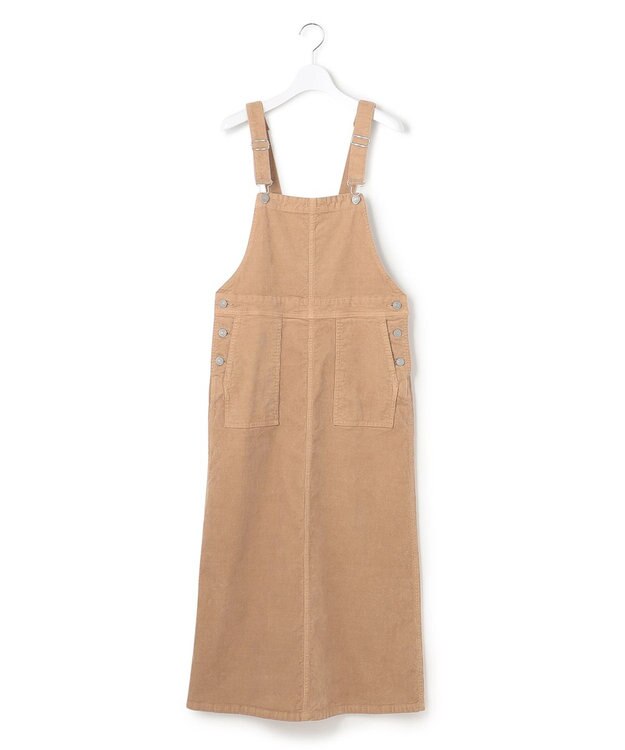 23区 【SLOW】ストレッチ コーデュロイ ジャンパースカート キャメル系