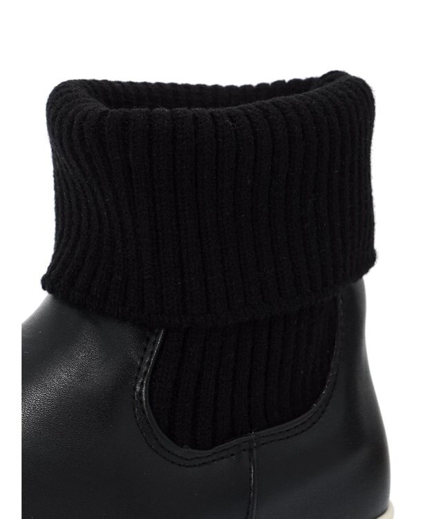 Green Parks ・ｒｉｃｈ　ｂｌｕｅ　ニットスニーカーブーツ Black