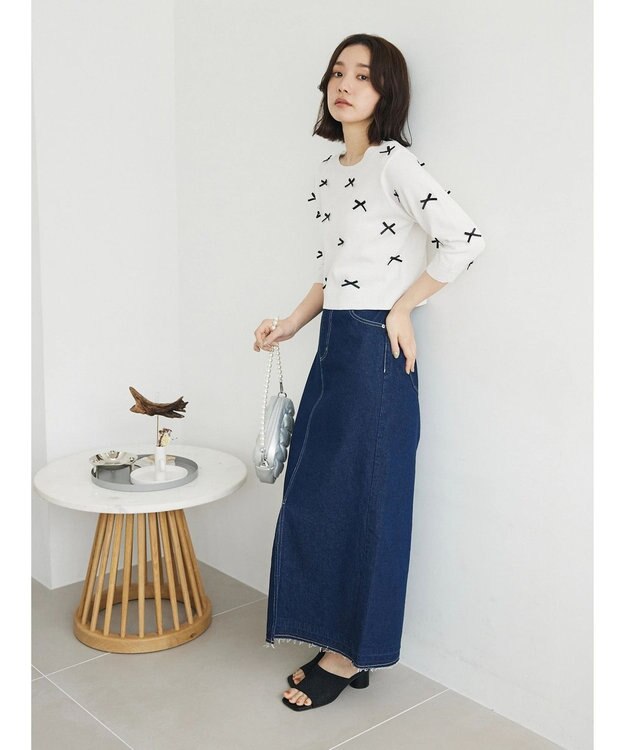 Green Parks ・ＥＬＥＮＣＡＲＥ　ＤＵＥ　デニムロングスカート Indigo