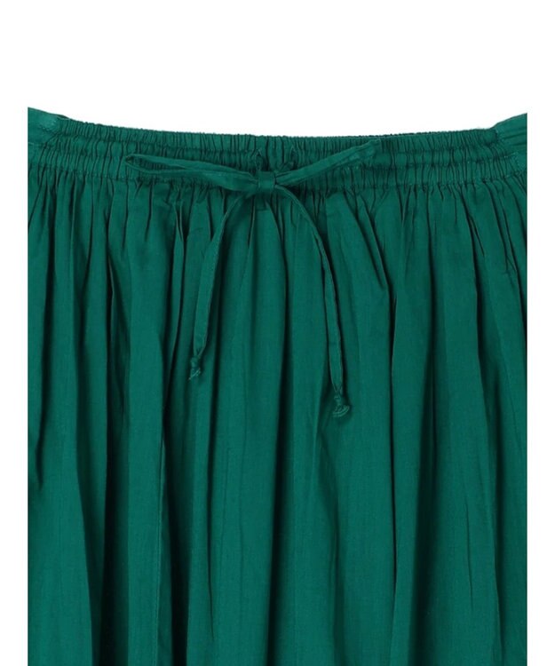 earth music&ecology コットンボイルボリュームスカート Green