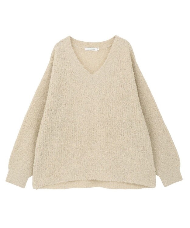 AMERICAN HOLIC ミニシャギーラメニットプルオーバー Ivory