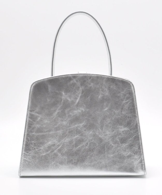 blancle メタリックレザー ワンハンドルフォーマルバッグ SILVER
