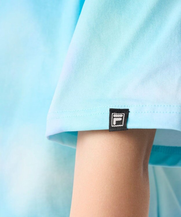 OP／FILA 【FILA】スクール水着 水陸両用Tシャツ付き 捲れ防止タンキニ ブルー