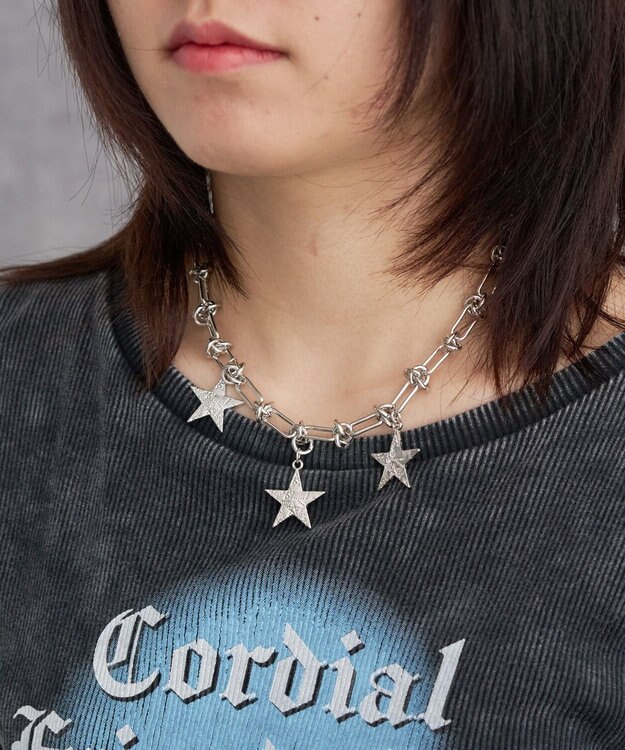 WEGO Lスターデザインチェーンネックレス