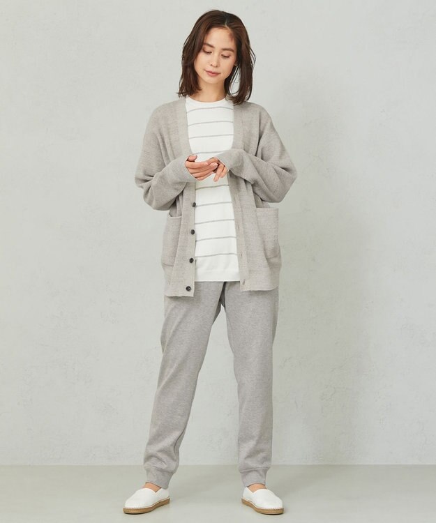 JOSEPH ABBOUD MOUNTAIN 【SPACE／UNISEX】コンパクトコットン裏毛 スウェットパンツ ライトグレー系