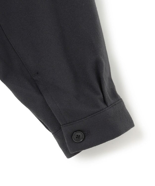 UNFILO MENS 【男女兼用】フラノライク ハーフジップ シャツブルゾン [24年秋冬商品] チャコール グレー