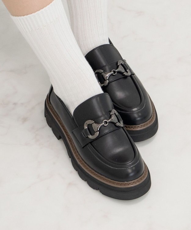 Bridget Birkin 【Bridget Birkin】ダブルステッチビットローファー ブラック