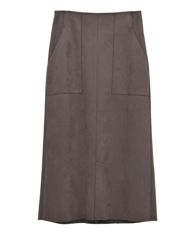 YECCA VECCA ハイウエストフェイクスエードスカート Brown