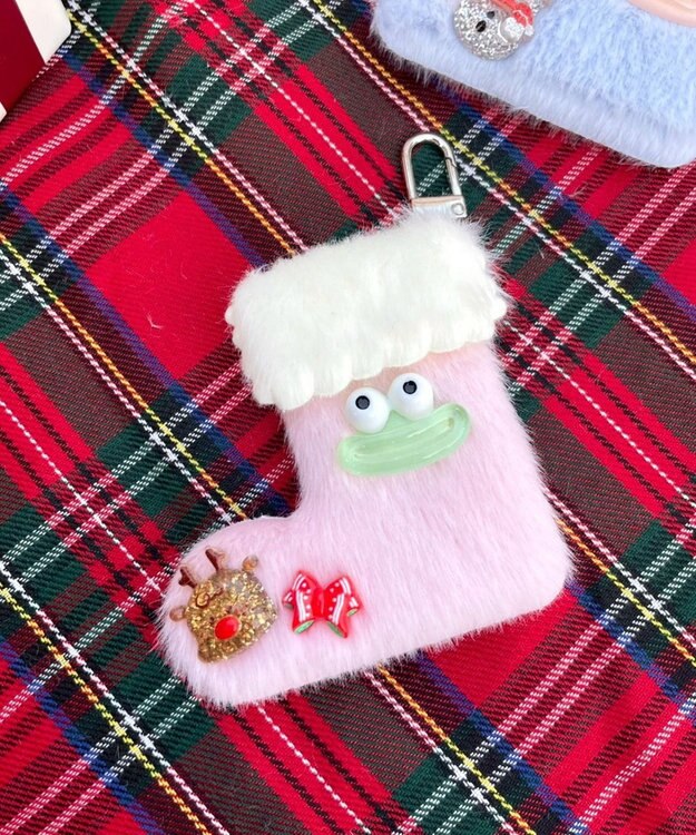 WEGO メリーメリーくつしたモンスターぬいぐるみキーホルダー ピンク