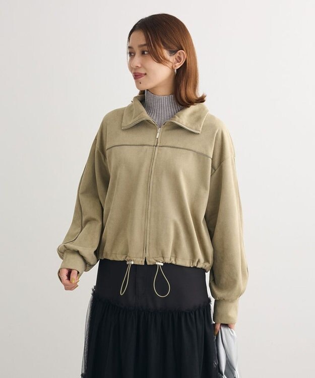 Green Parks スウェード調トラックジャケット Khaki