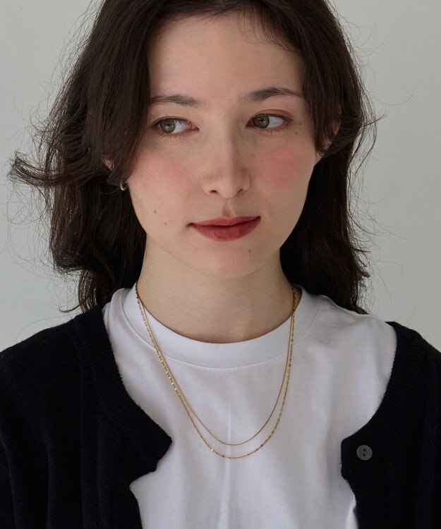 Phoebe 【金属アレルギー対応】ダブルチェーンネックレス　ゴールド/サージカルステンレス ゴールド