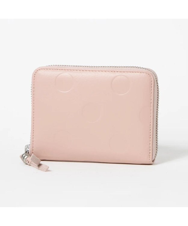 UNBILLION ペルケ perche / ドット型押しラウンドパームフィット財布 ライトピンク