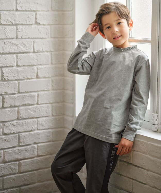 J.PRESS KIDS 【110-130cm】スパンフライス ハイネックカットソー グレー系