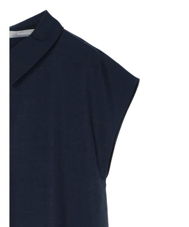 Green Parks armonia.襟付きフレアワンピース Navy