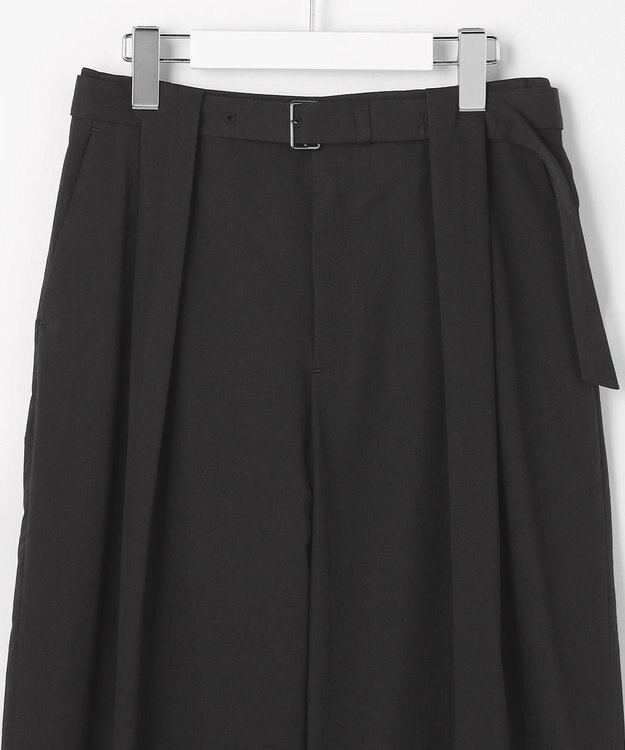 自由区 【カトリエムブーケ】Boucle de ceinture ワイドストレートパンツ ブラック