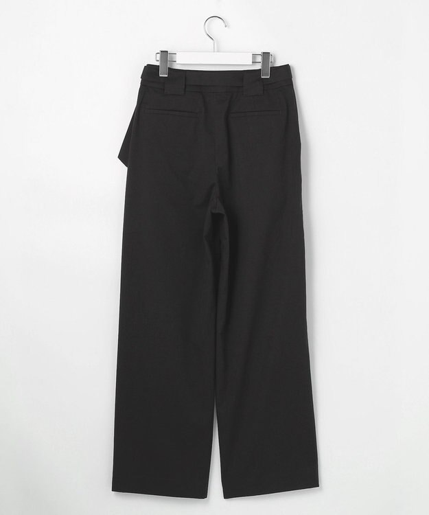 自由区 【カトリエムブーケ】Boucle de ceinture ワイドストレートパンツ ブラック