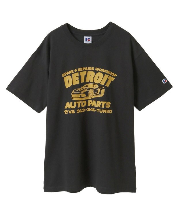 Green Parks ■ＲＵＳＳＥＬＬ　プリントショートスリーブＴＥＥ Charcoal Gray