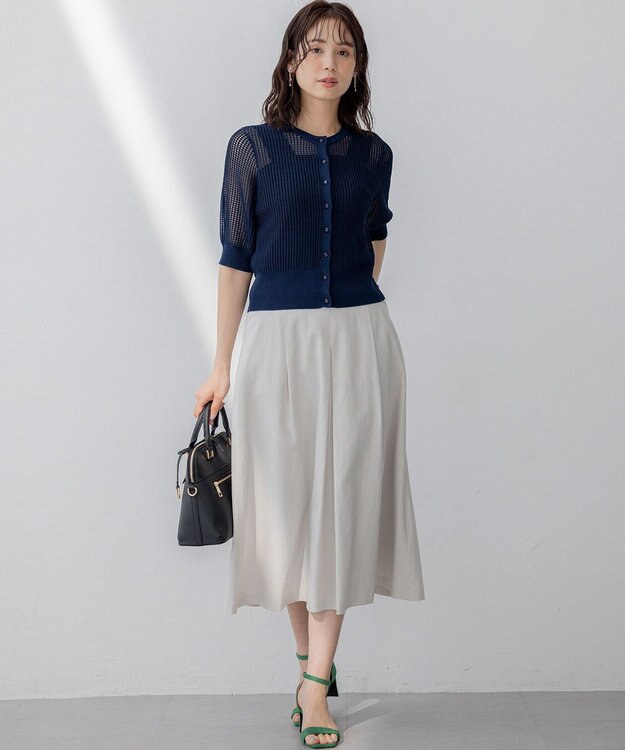 組曲 リネンレーヨン スカート グレージュ系