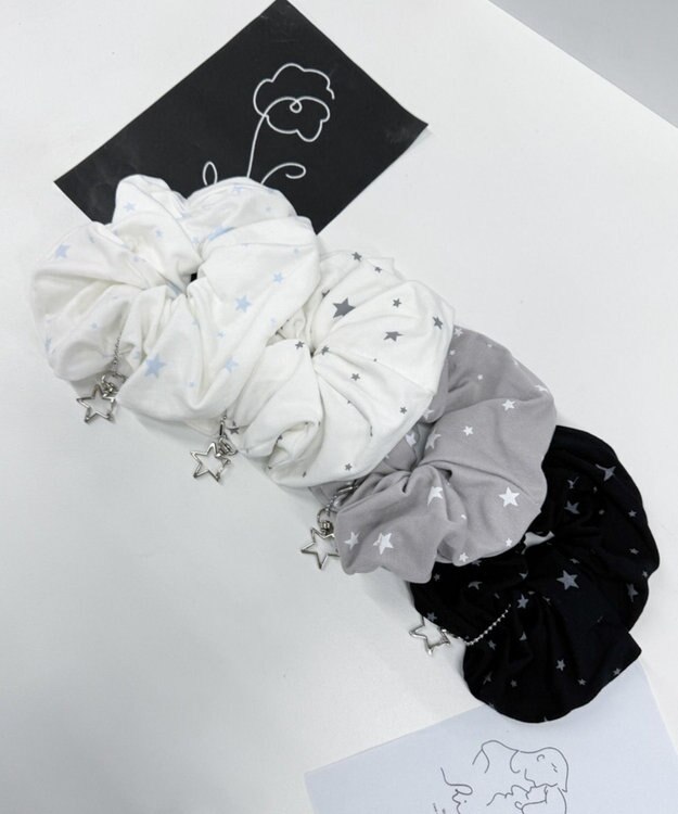 WEGO Lカラビナスターシュシュ ホワイトその他