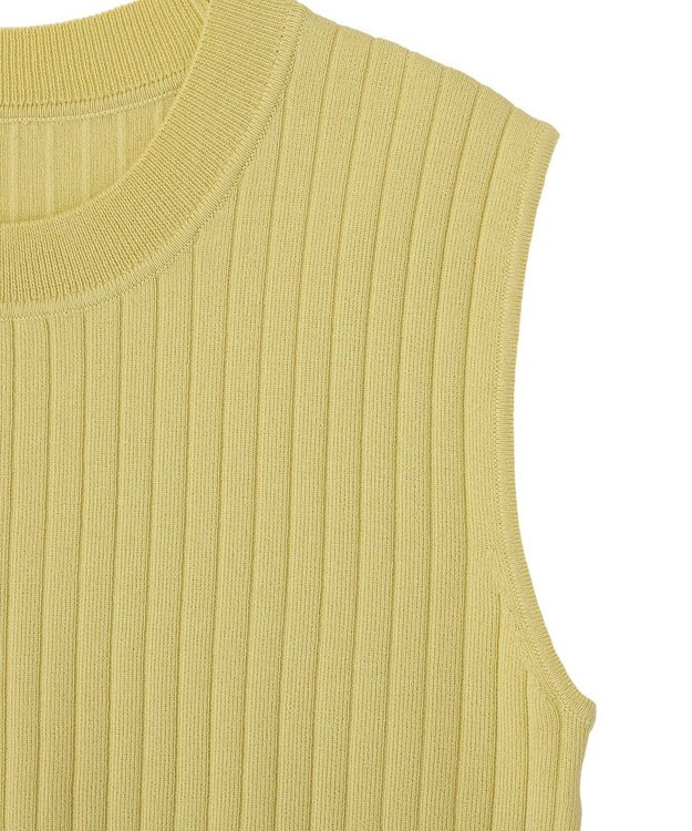 YECCA VECCA 【マシンウォッシャブル】ノースリーブリブニット Yellow