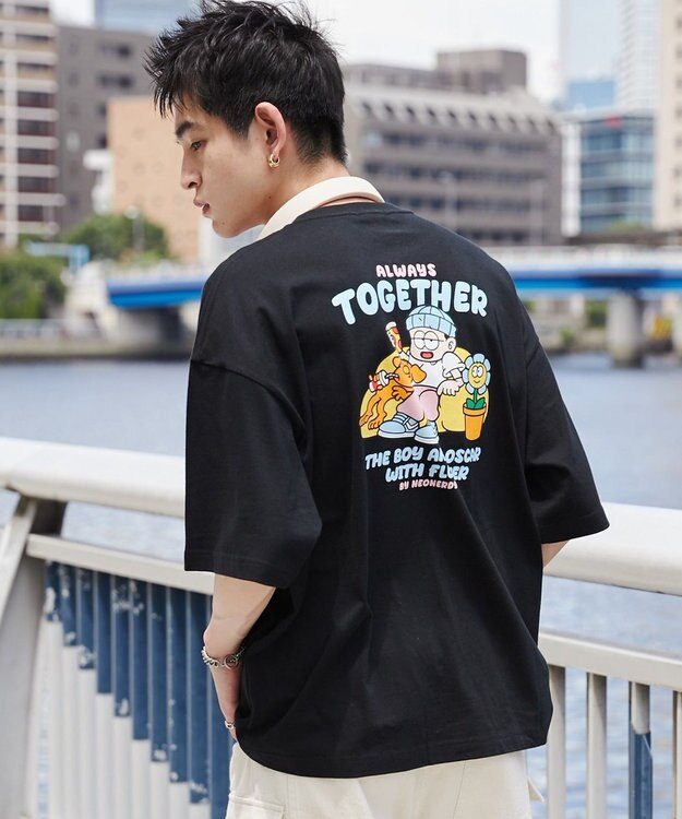 WEGO 【ユニセックス着用ITEM】ALWAYS　TOGETHER　プリントT（SS） ブラック