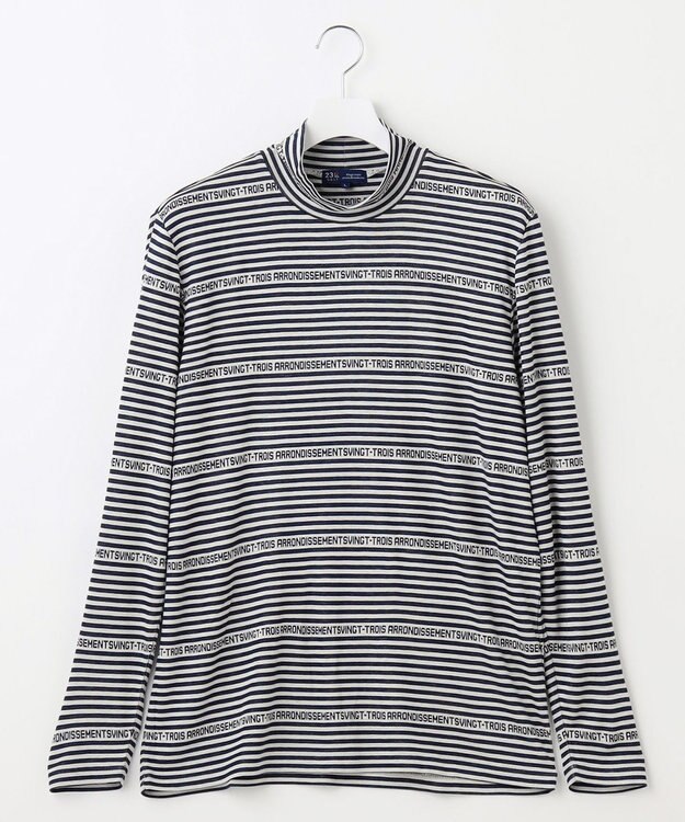 23区GOLF 【MEN】エニワイズ ロゴボーダー カットソー ネイビー系1