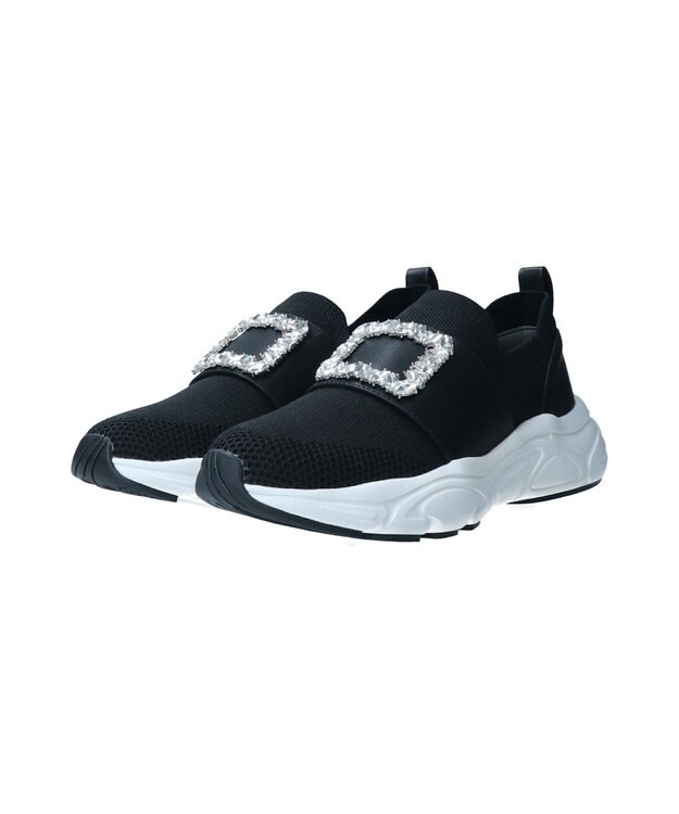 Bridget Birkin 【Bridget Birkin】ビジューバックルニットスニーカー ブラック