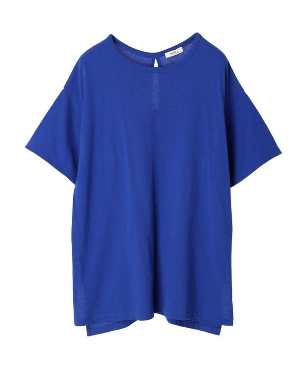 earth music&ecology バックスリットねじりチュニックＴ Royal Blue