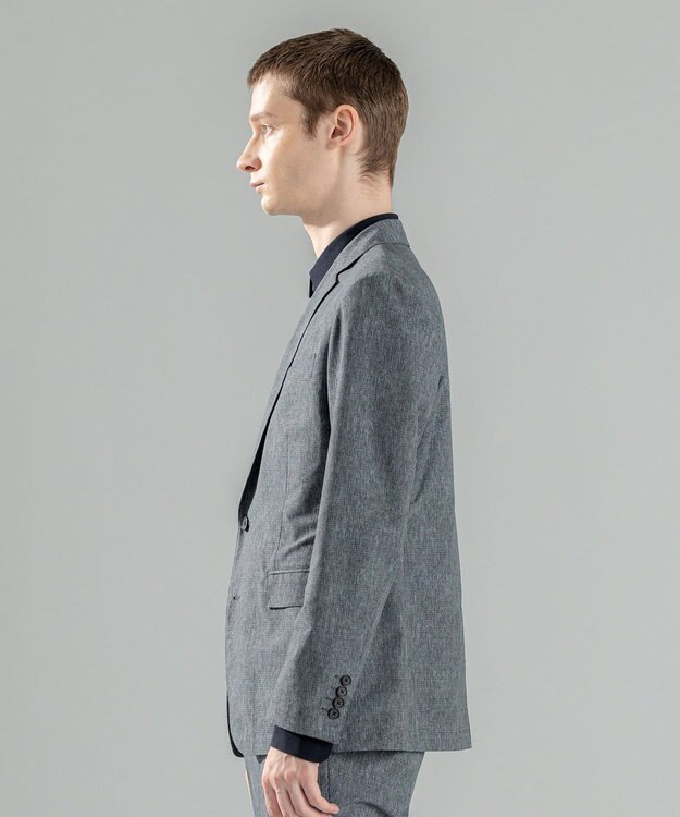 JOSEPH HOMME 新型・新柄【洗える/ストレッチ/シワになりにくい/セットアップ対応可】クールドッツストレッチ 　ジャケット ライトグレー系