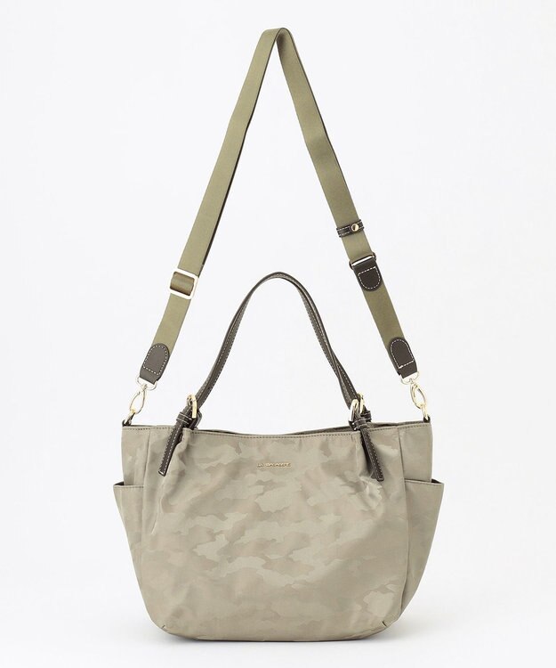 LA BAGAGERIE シャドージャカード 2WAYミニトートバッグ グレージュ