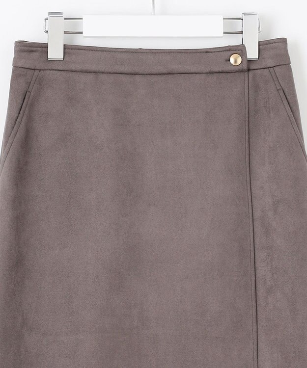 J.PRESS LADIES 【洗える】スエードダンボール スカート ブラウン系