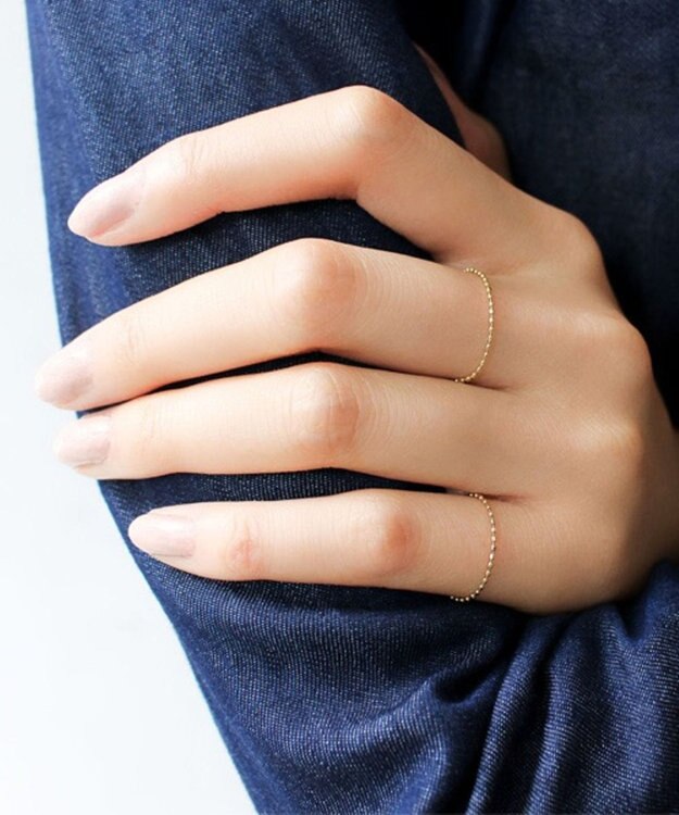 Phoebe 【K10】カットボールチェーンリング　ゴールド 3号/7号/11号/13号/BOXつき ゴールド