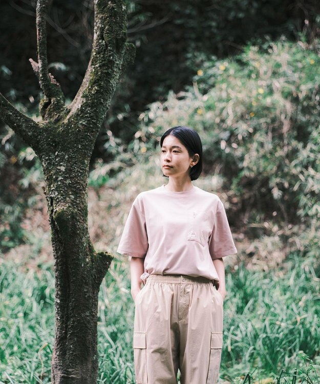 SHARE PARK LADIES 【UVカット・吸水速乾・ストレッチ・軽量 】バックプリントポケットTシャツ（S・Mサイズ） ピンク系