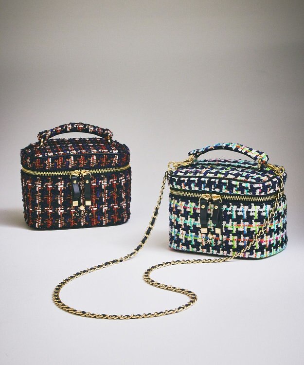 TOCCA 【ヨンアさんコラボ】PILA VANITY BAG ヴァニティ バッグ マルチツイード系