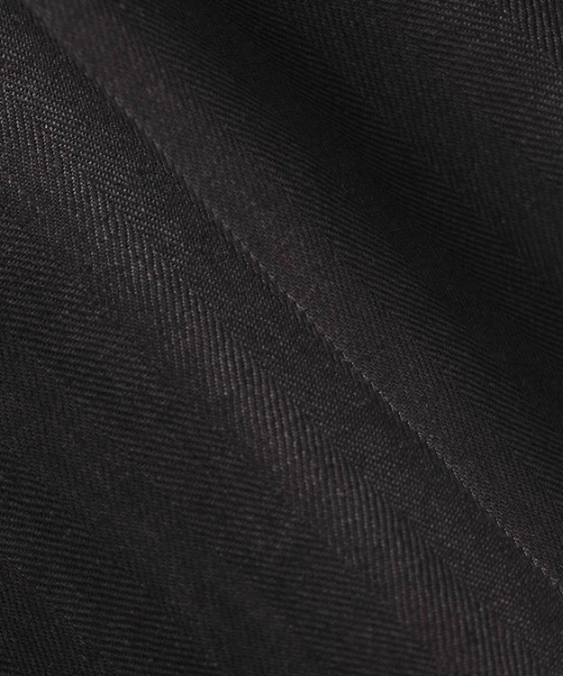 uncrave ヘリンボーン リネン ワイドパンツ（uncrave WHITE） ブラック